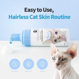 Mooncat Waterless Cat Shampoo, Licking Safe Dry Shampoo for Sphynx Cats ｜Mooncat Unscented Cat&Dog Wipes | Plant-Based Cat&Dog Grooming Supplies from Eye to Paw