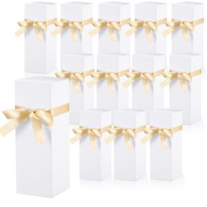 qilery 12 sets gift boxes with ribbon for sublimation tumbler gift boxes for 12oz, 20oz, 30oz glass exhibition boxes tumbler boxes for shipping cup boxes gift packaging box for tumbler cup (white)