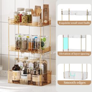 Nohozi 3 Tier Bathroom Countertop Organizer, Makeup Skin Care Organizer, Perfume Tray Vanity Countertop Organizer for Bathroom Countertops