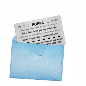 Yobent Poppa Card for Men, Best Poppa Birthday Christmas Gifts, Thank You Appreciation Present for Poppa