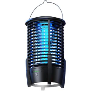 rechargeable bug zapper outdoor, mosquito zapper rechargeable, cordless bug zapper outdoor with led light and 3600mah battery, bug zapper light, mosquito killer for camping patio backyard garden