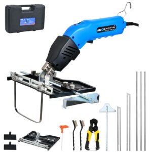 nlbfou electric hot knife kit for grooving/sculpting/cutting (5 blades) air cooled 200w 110-120v pro slotter foam cutting tool styrofoam cutter for xps, epp, eps, eva, epe, kt board, sponge