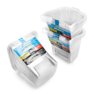 voomey 24pcs paint pail liners, plastic disposable bucket liner set for paint cups,holds up to a quart of paint or stain