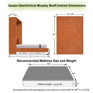 Queen Murphy Bed Kit Vertical Murphy Bed Kit Queen Murphy Bed Hardware DIY Murphy Bed Kit Queen Size Queen Size Deluxe Murphy Bed Kit Murphy Bed Hardware Kit Heavy Duty DIY Murphy Bed Kit