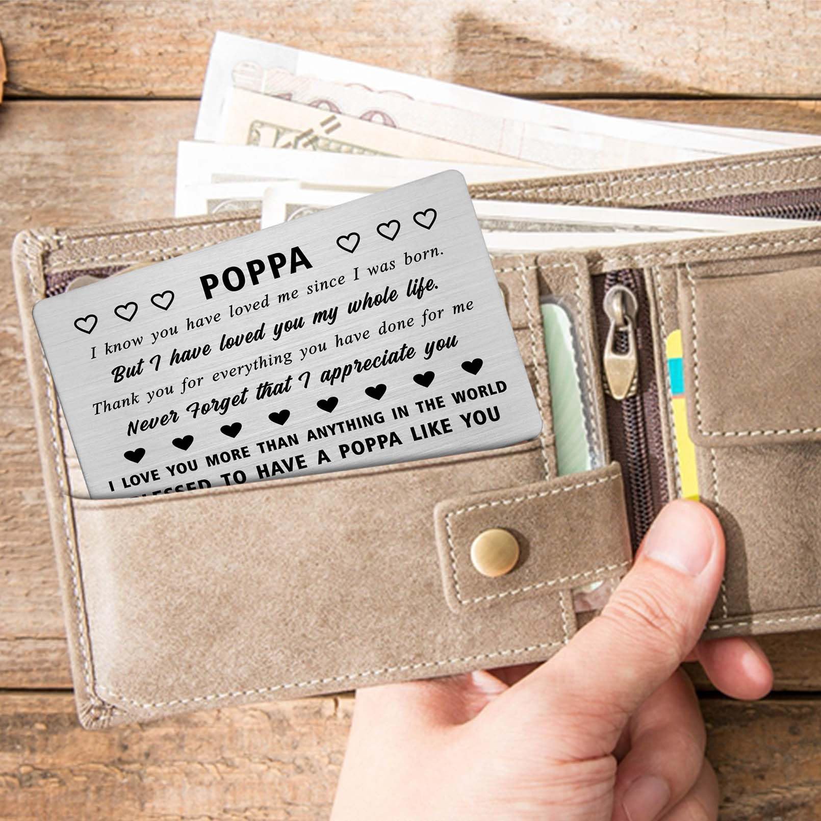 Yobent Poppa Card for Men, Best Poppa Birthday Christmas Gifts, Thank You Appreciation Present for Poppa