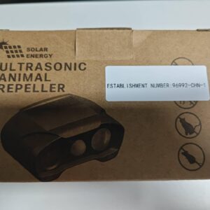 2 Pack Upgraded Solar Deer Repellent Devices for Garden,Ultrasonic Animal Repeller Outdoor with Motion Sensor to Scare Away Raccoon Cat Rabbit Squirrel Dog Skunk,Animal Deterrent for Yard Protection