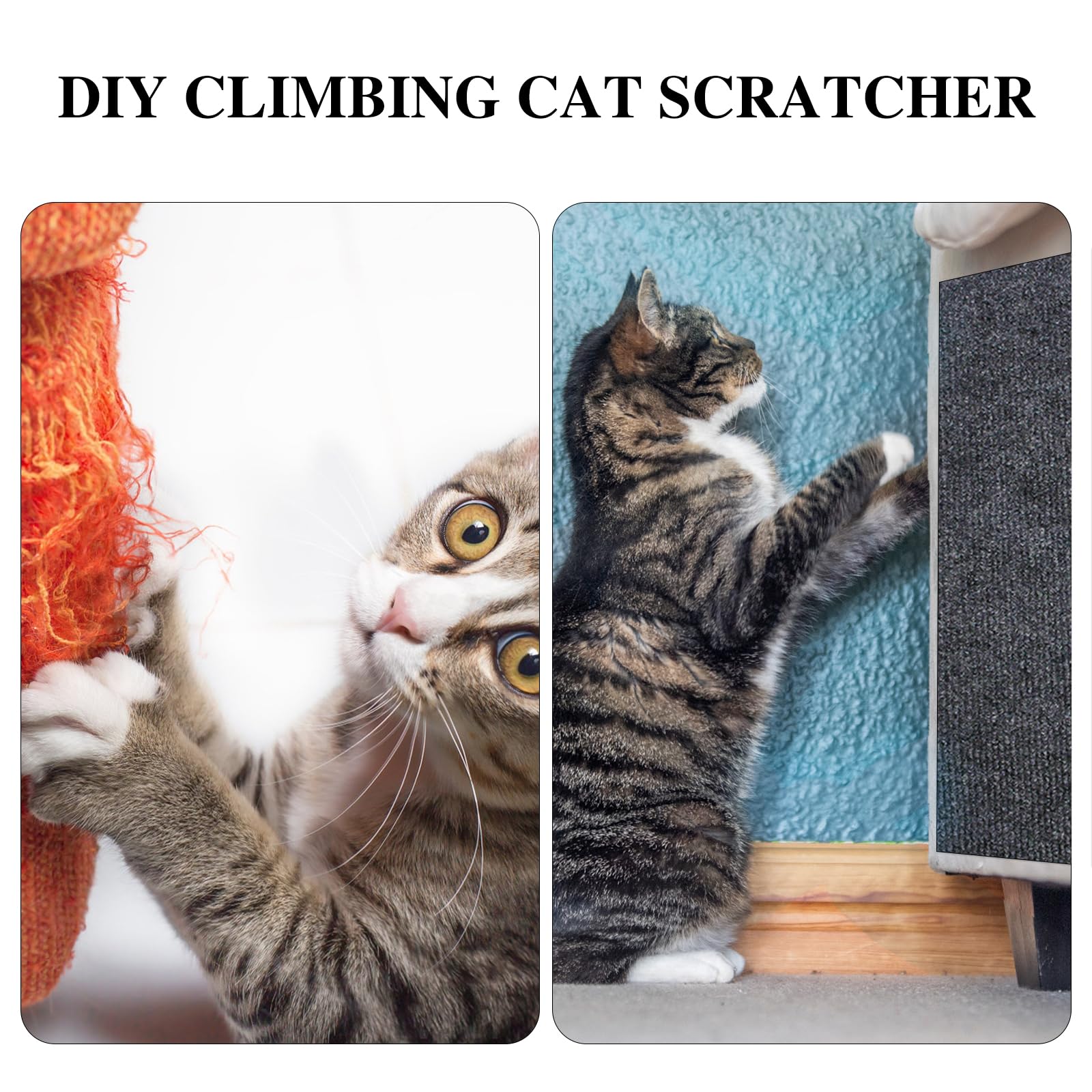 Yoanxong Cat Scratching Mat, 3 Pack 39.9" X 11.8" Trimmable Self-Adhesive Cat Scratching Mat, Sofa Furniture Wall Cat Scratching Board Cat Scratching Mat, Multifunctional Protective Pad for Furniture