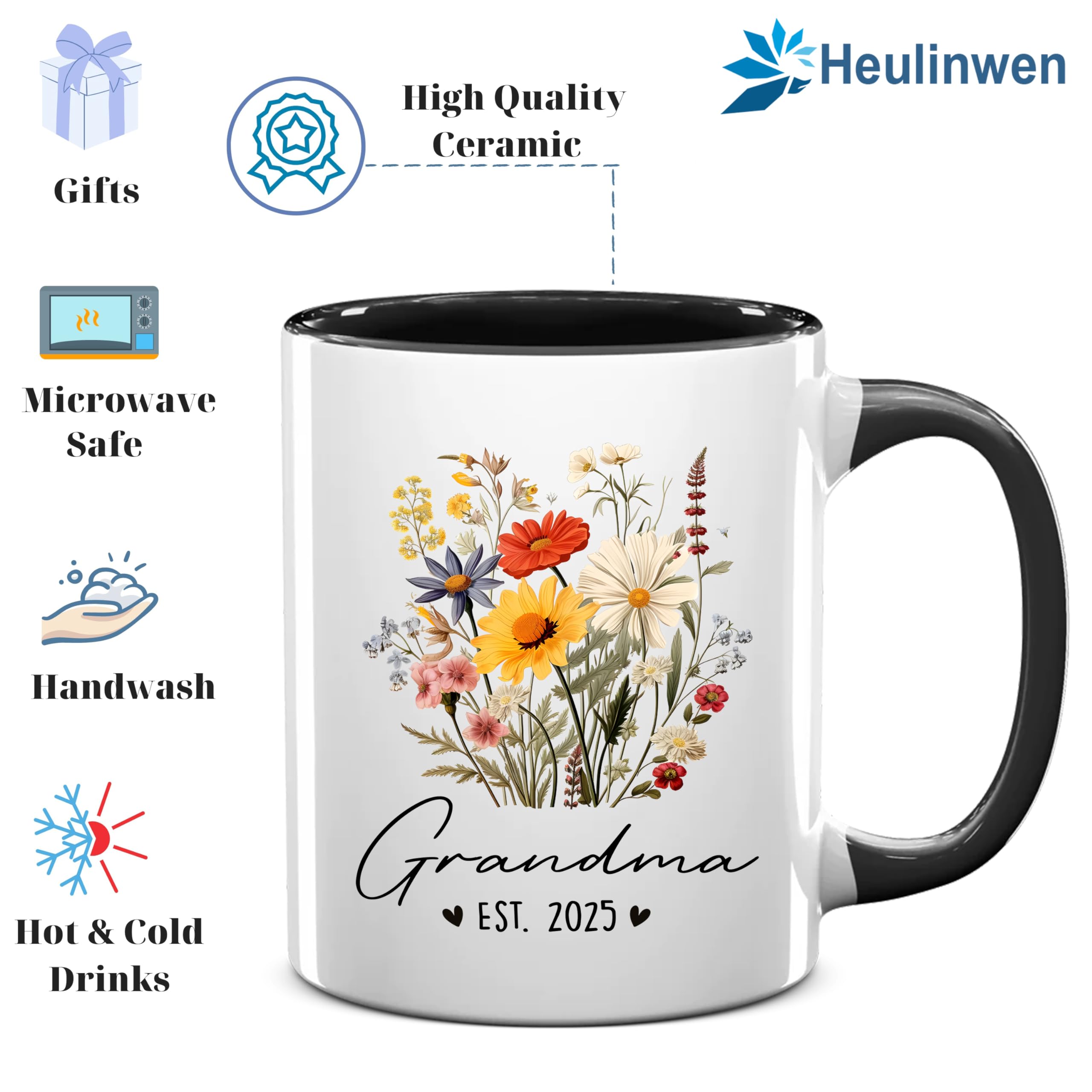 First Time Grandma Est 2025 Gifts, You're Going To Be Grandma, Mom Promoted To Grandma Mug, 1st Time Grandmother Gift, Soon To Be Grandma Gifts, New Grandma Gifts, Baby Announcement Gifts For Grandma