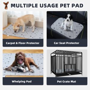 Reusable Pet Pee Pads, AZOOLOI 4 Pack 18"x24" Ultra-Absorbent Washable Puppy Pads with Non-Slip Grip and Cute Print, Leak-Proof Dog Pee Pad for Training, Whelping, Housebreaking, Incontinence, Playpen