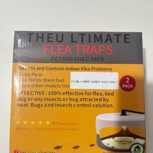 2 Pack Flea Traps for Inside Your Home, 2024 Monster Flea Killer with Sticky Discs & Bulbs, Professional Pest Control Trapper for House, Safe Flea Lights Insect Catcher Bed Bug Trap for Kids & Pets