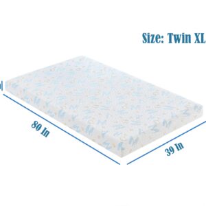 VIPKOE Gel Memory Foam Mattress, Twin XL, 6 Inch Alphabet Bed Mattress, Medium Firm Feel Mattress,Breathable & Cool Sleep Spine Pressure Relief Bed in a Box CertiPUR-US Certified