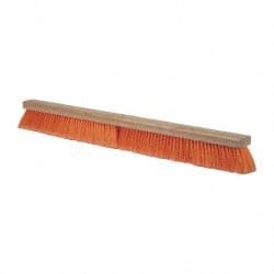 pro source bolt-on push broom head: orange polypropylene bristles, 36" wide