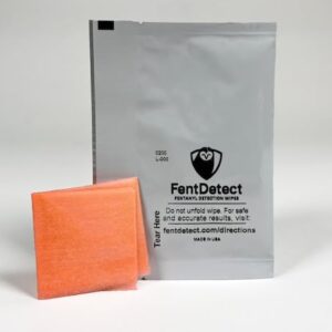 FentDetect Fentanyl Detection Wipes for Drug Testing, Microfiber, Pack of 4