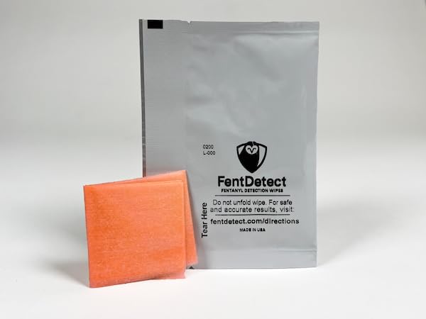 FentDetect Fentanyl Detection Wipes for Drug Testing, Microfiber, Pack of 4