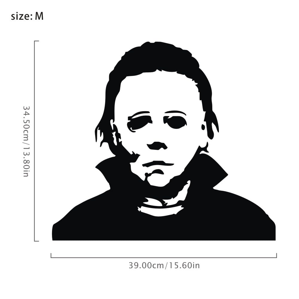 FlyWallD Halloween Holiday Decals Michael Myers Horror Living Room Sticker Funny Door Window Mirror Vinyl Art Decor