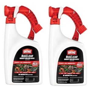 ortho bugclear insect killer for lawns and landscapes ready to spray, kills periodical cicadas, ants, spiders, fleas, and ticks, 32 oz., 2-pack