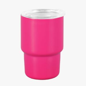 ktinnead 1pc mini tumbler shot glass, 3 oz deep pink sublimation mini stainless steel tumblers for wedding party birthday, double wall mini insulated cup for espresso whiskey cocktail