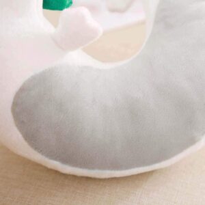 Serdokntbig Cute Spirit Dragon Plush Doll Toy U-Shape Neck Travel Pillow Gift Animation (White)