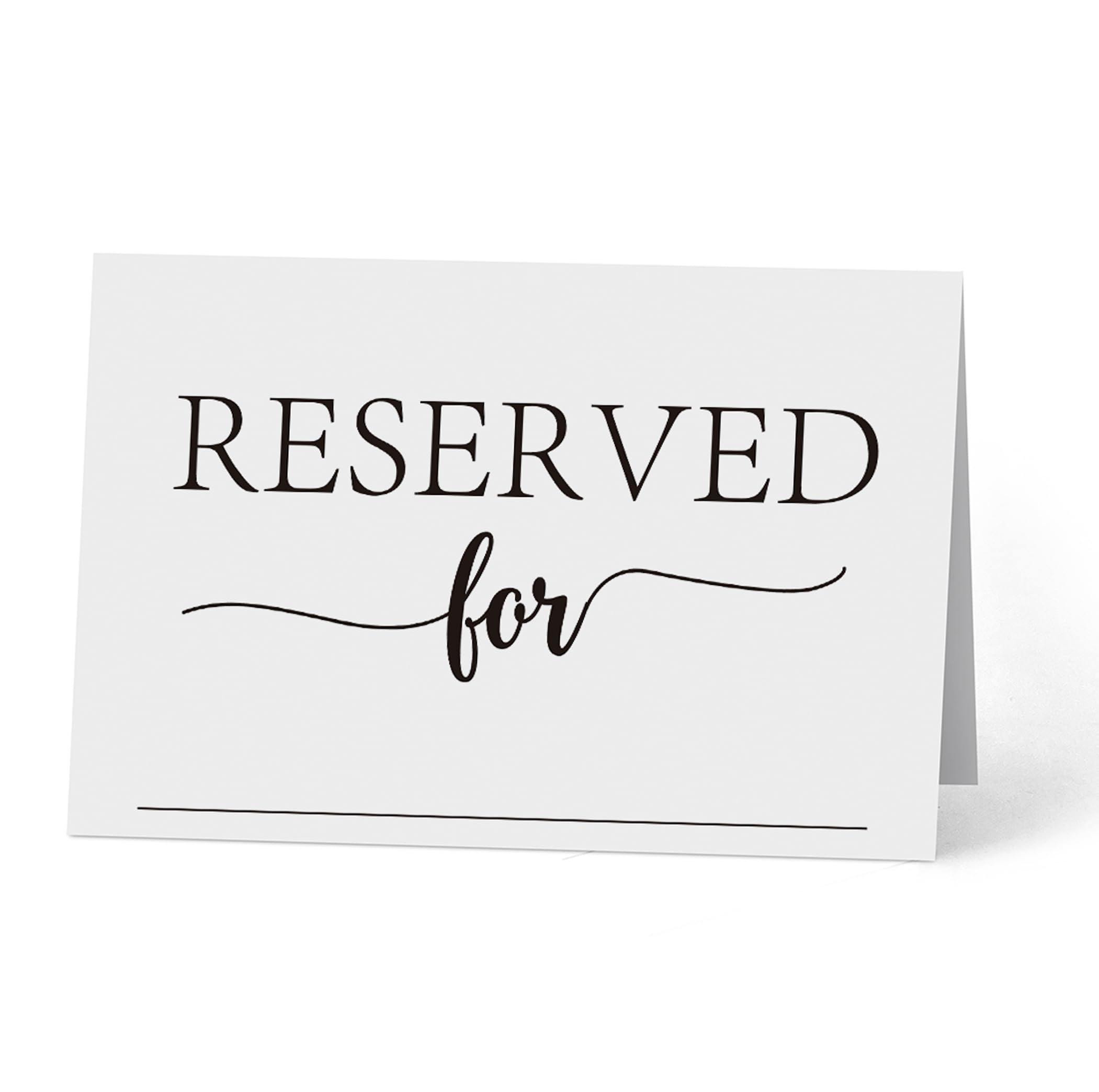 Reserved Table Signs(4x6 Inch, 20 PCS), Reserved Table Tent Card for Wedding, Double Sided Reserved Table Signs,Modern Reserved Signs for Party Restaurant -YDC05