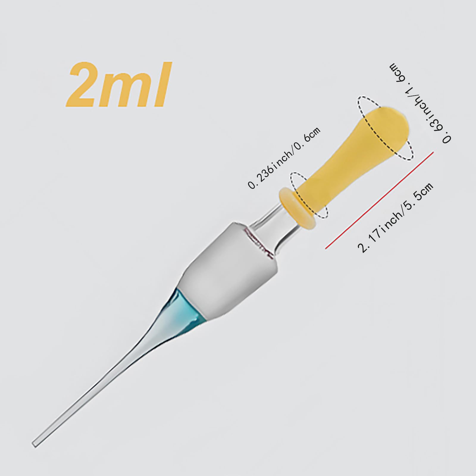 Latex Dropper Bulbs for Labs Pipet - 2 ml (Pack of 100)