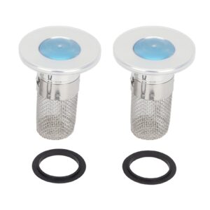 Bathroom Sink Stopper Hair Catcher, 2Pcs Stainless Steel Floor Drain Filter Up Sink Drain Strainer with Removable Filter Basket for Washbasins, Bathtubs, 2.4x3.1in