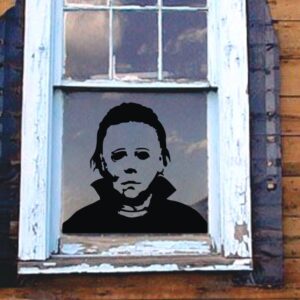 FlyWallD Halloween Holiday Decals Michael Myers Horror Living Room Sticker Funny Door Window Mirror Vinyl Art Decor