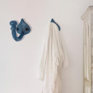 HomeHand Handmade Decorative Wall Hooks Nautical Ocean Decor Towel Hook Heart Coat Hooks 4pcs Wall Mounted Hook