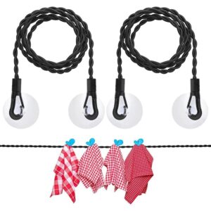 Generic Travel Clothesline,Non-Slip Clotheslines,1.5m Retractable Clothesline,Elastic Clothesline,Portable Suction Cup Elastic Rope for Camping(1.5m), AM0XEB0H5DCUS