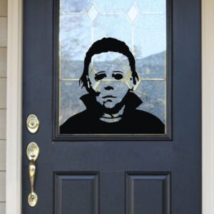 FlyWallD Halloween Holiday Decals Michael Myers Horror Living Room Sticker Funny Door Window Mirror Vinyl Art Decor