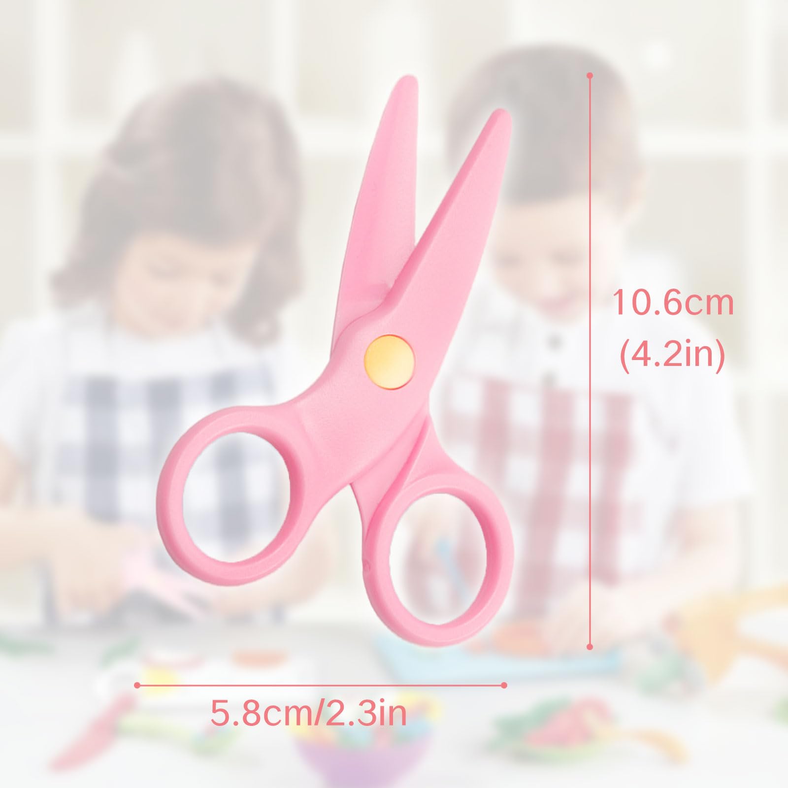 YAFIYGI 3 Packs Toddler Scissors with Paper Toddler Scissors Kit Plastic Colour Scissors for Toddler Scissors 2 Year Old training for Pre-school Training Kids Child Safe Paper Craft Cutting