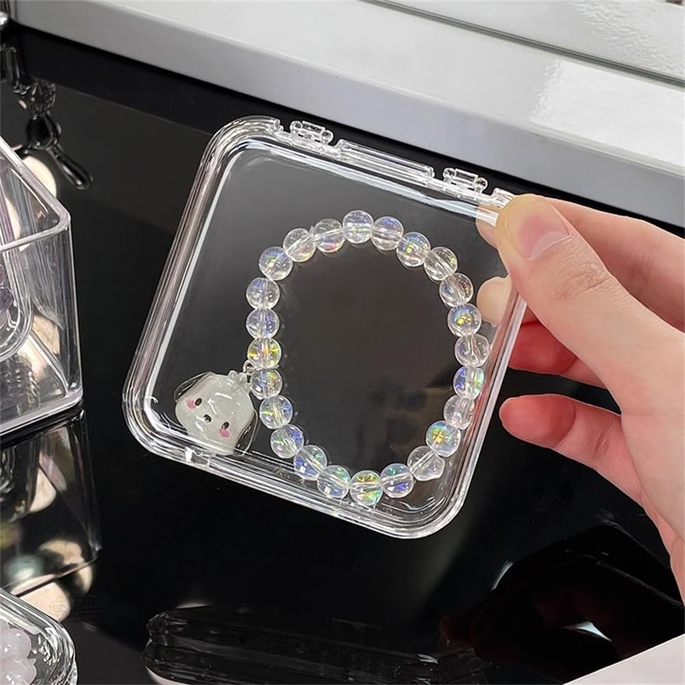 Olvidodo 15PCS Press On Nail Packaging Boxes with Big Storage Containers Boxes Hinged Lid and Rectangle for Bracelet Making DIY Jewelry Badge Craft Nail Storage