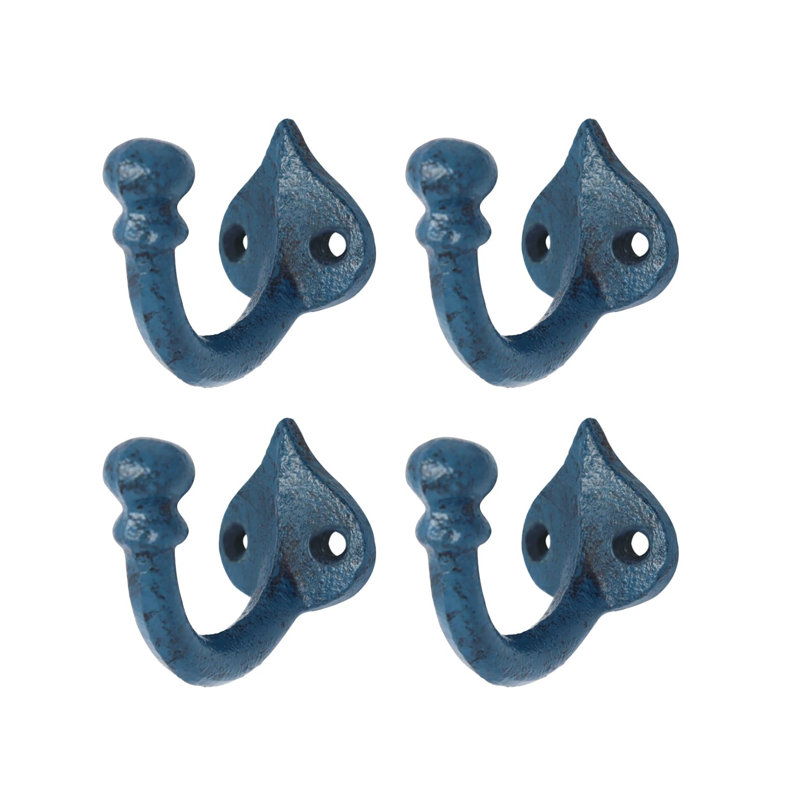 HomeHand Handmade Decorative Wall Hooks Nautical Ocean Decor Towel Hook Heart Coat Hooks 4pcs Wall Mounted Hook