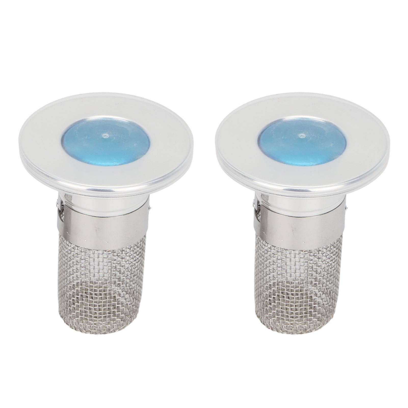 Bathroom Sink Stopper Hair Catcher, 2Pcs Stainless Steel Floor Drain Filter Up Sink Drain Strainer with Removable Filter Basket for Washbasins, Bathtubs, 2.4x3.1in