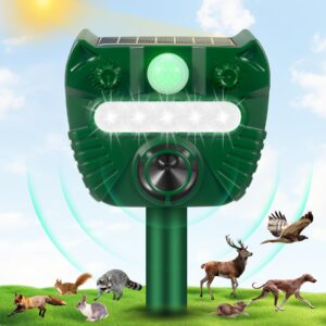 2024 upgraded ultrasonic animal repeller cat repellent outdoor deer repellent devices solar animal repeller with motion sensor to scare away dog squirrel rabbit raccoon coyote skunk repellent for yard