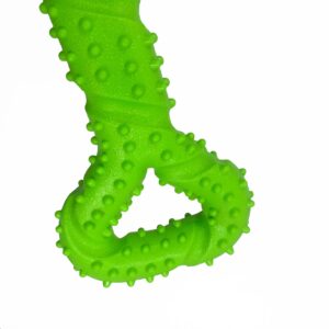 Extra Large Bone Dog Toy 13 Inch - with Convex Design Durable Dog Chew Toy Tug of War Stimulating Toy for Aggressive Chewers Medium and Large Dog Breeds Tooth Cleaning Training Interactive (Green)