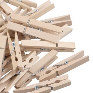 MANCHAP 300pcs 2.83 Inch Wooden Clothespins, Wood Laundry Clips, Wooden Close Pegs Clothes Pins for Crafts, Hanging Photos