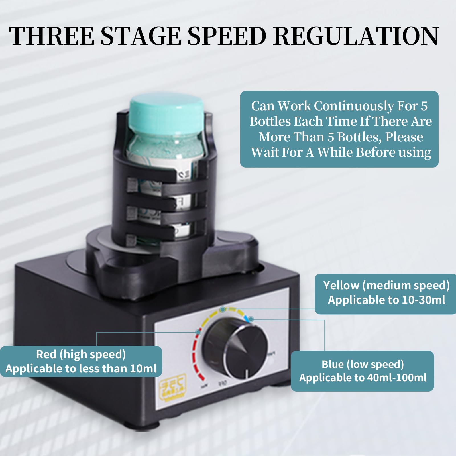 2400RPM Vortex Mixer Model Paint Shaker Mix Up to 100ML Adjustable Speed for Hobby Acrylic Paints,Nail Polish,Pigment,Eyelash Glue Adhesives,Testing Tubes