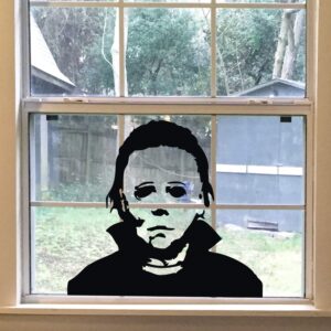 flywalld halloween holiday decals michael myers horror living room sticker funny door window mirror vinyl art decor