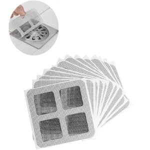 myysoquz disposable hair drain stickers,disposable shower drain hair catcher mesh stickers, 2024 new drain cover hair catcher for bathroom laundry bathtub kitchen (20pcs)