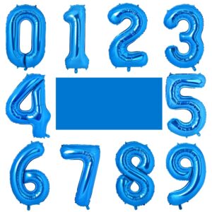 40 inch Number 2 Balloons, Large Number Balloon 2 for Birthday Graduation Wedding Anniversary Celebration Party Decorations (Blue)