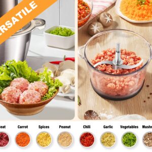 Full Steel Food Processor Blade Plastic-Free Chopping Blade for 8 Cup(2L) Bowl, Compatible with Syvio HOMEASY KOIOS HOVOBO Kitchen-in-the-box and More