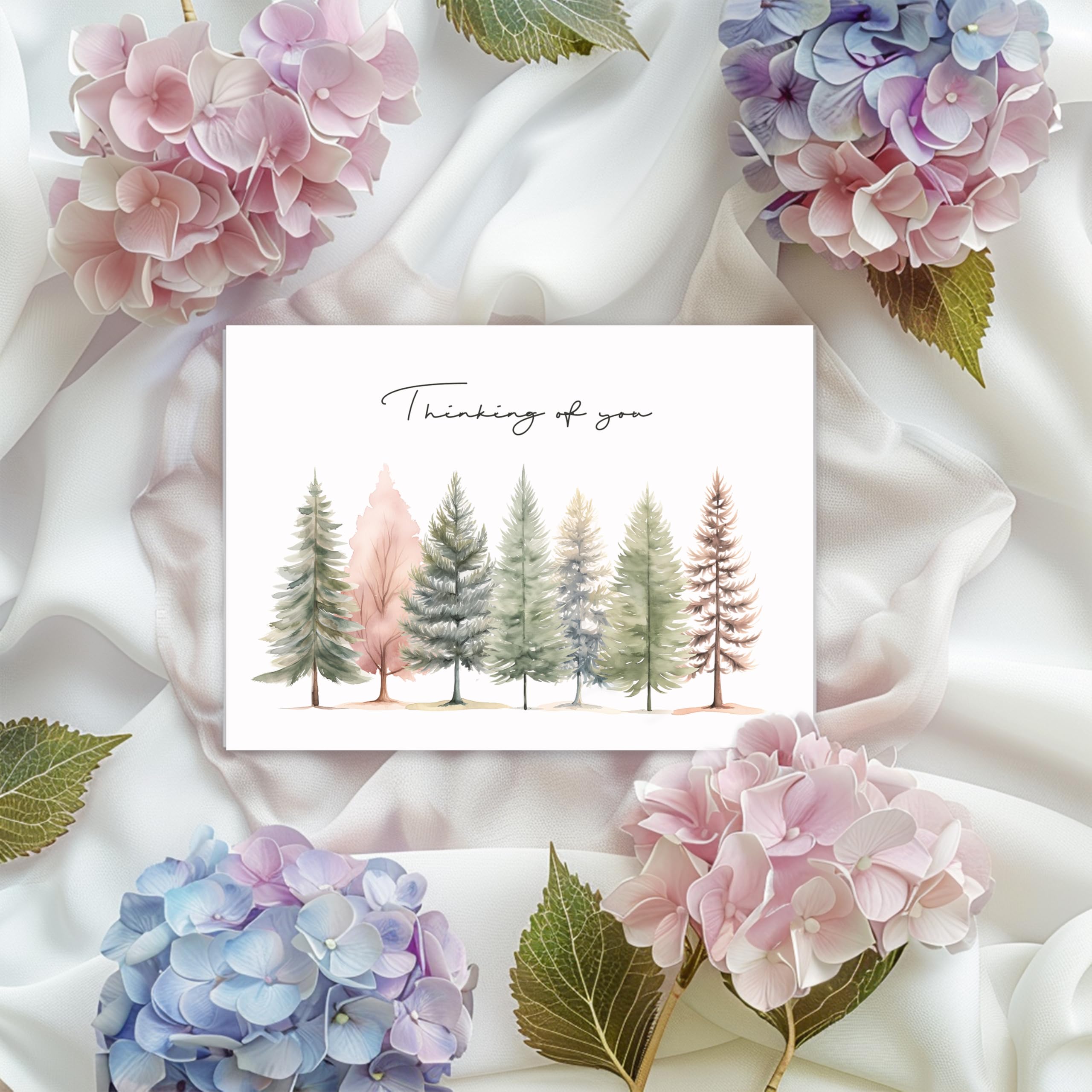 SLAPAFLIFE Sympathy Cards with Envelopes, Watercolor landscape Design Sympathy Cards Set of 20, Condolence Card with Matching Peel-and-Seal Rustic Envelopes, Each Card Comes with Heartfelt Condolences