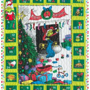 Dr. Seuss How the Grinch Stole Christmas Grinchmas Advent Calendar Quilt Kit Kaufman KITP-2219-6