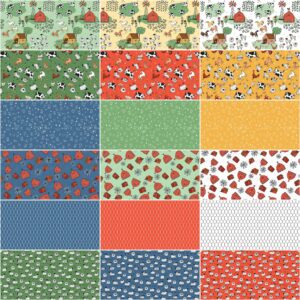 Farm Livin' Riley Blake 5-inch Stacker, 42 Precut Fabric Quilt Squares by Diane Labombarbe