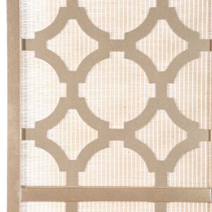 NicBex Room Divider 4 Panel Room Dividers with Quarterfoil Diamond Design Partition Room Dividers and Folding Privacy Screens Wall Divider for Home, Room Separation,69.28"W x 17.32"D x 70.31"H, Gold