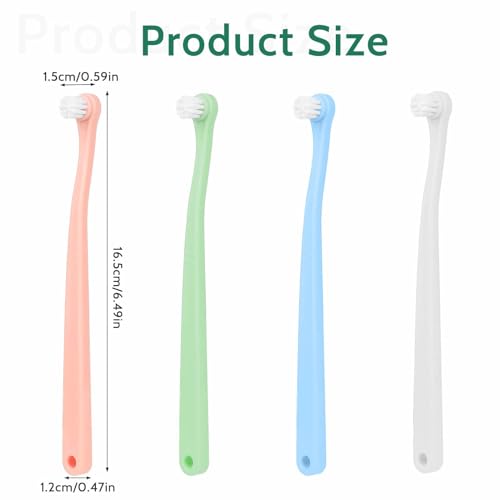 4 Pack Small Dog Toothbrush Pet Toothbrush Cat Tooth Brush Puppy Toothbrush Mini Head Soft Dog Cat Tooth Brush Deep Clean Kit for Puppy,Kitten,Small Dog & Cat,Portable Travel Friendly and Easy to Use