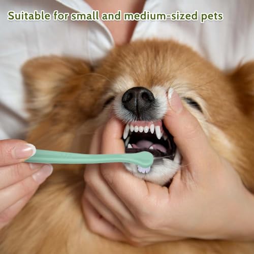 4 Pack Small Dog Toothbrush Pet Toothbrush Cat Tooth Brush Puppy Toothbrush Mini Head Soft Dog Cat Tooth Brush Deep Clean Kit for Puppy,Kitten,Small Dog & Cat,Portable Travel Friendly and Easy to Use