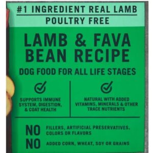 Pure Balance Lamb & Fava Bean Recipe Dry Dog Food, Grain-Free, 11 lbs