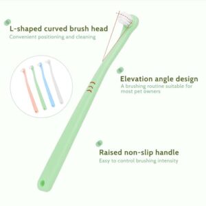 4 Pack Small Dog Toothbrush Pet Toothbrush Cat Tooth Brush Puppy Toothbrush Mini Head Soft Dog Cat Tooth Brush Deep Clean Kit for Puppy,Kitten,Small Dog & Cat,Portable Travel Friendly and Easy to Use