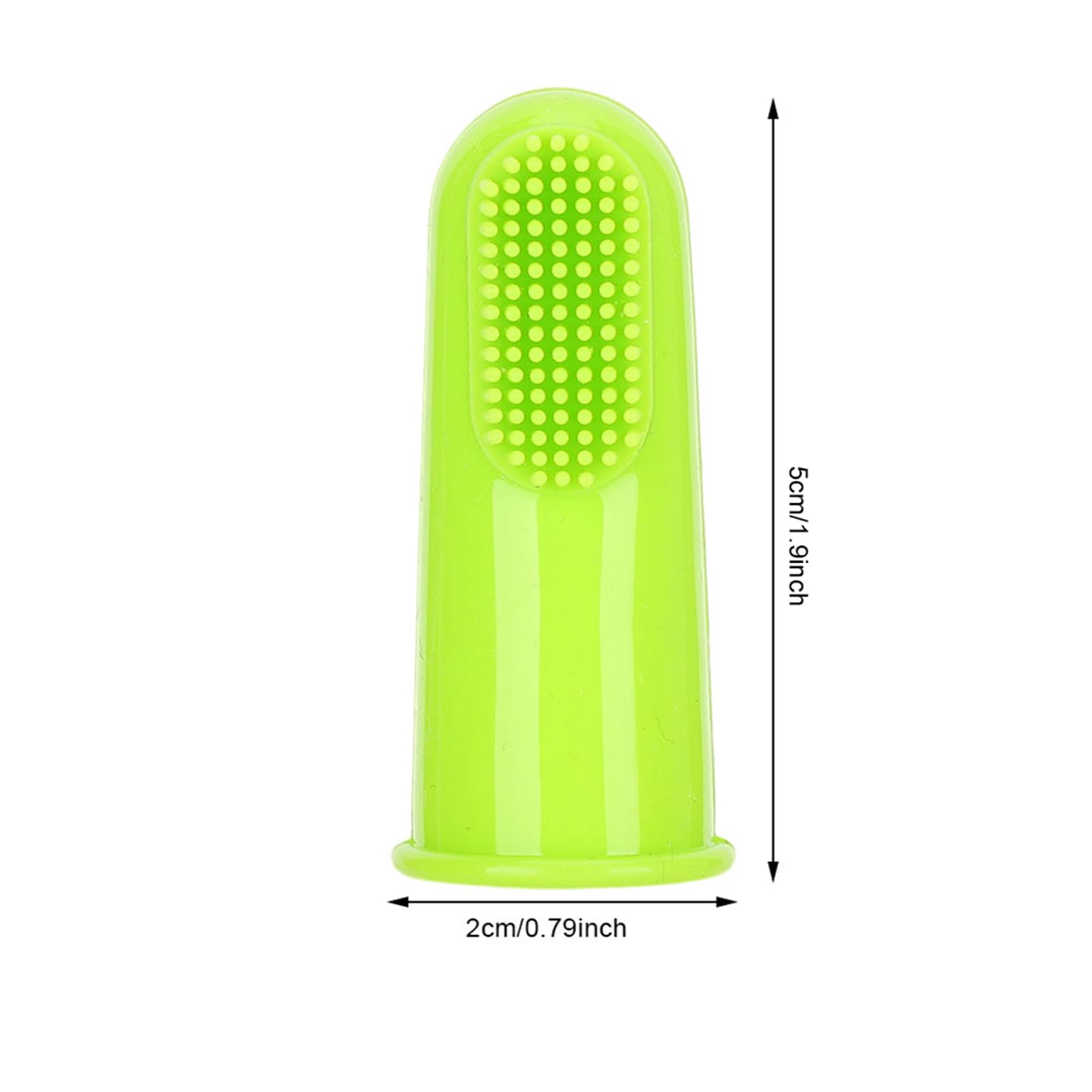 CDQL 10Pcs Pet Finger Toothbrush - Dog Finger Toothbrush for Dog Teeth Cleaningv - Soft Silicone Green Teeth Cleaning Tool - Dog Tooth Brush for Small and Large Pets (Green)